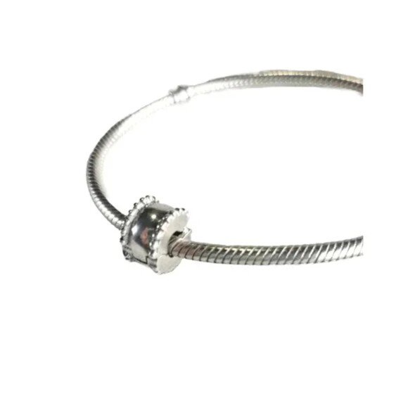 Pandora silver Beveled Edge Authentic Clip Charm - Picture 4 of 4